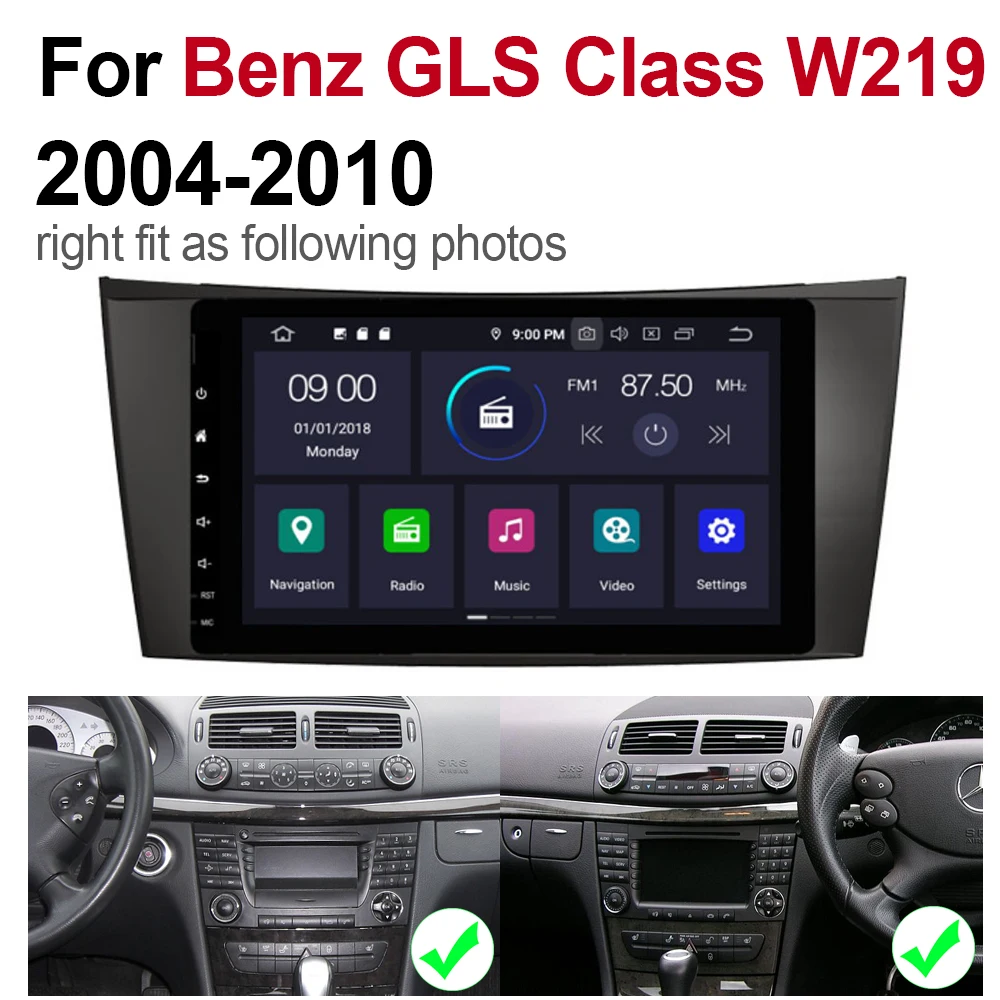 Автомобильный dvd-плеер на основе Android для Mercedes Benz CLS Class W219 2004 2005 2006 2007 2008 2010 NTG