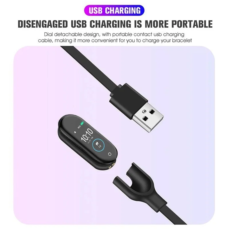 M4 Смарт браслет для мужчин женщин сердечный ритм крови Давление монитор цветной