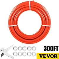 vevor 12 inch x 300 ft pex tubing oxygen red radiant o2 evoh for floor pipe radiant heating systems pex hot and cold water pipe