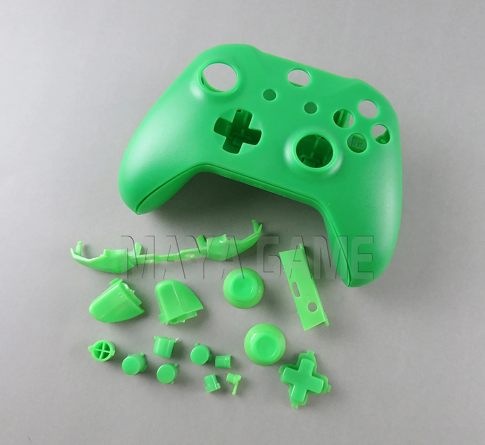Оболочка для Xbox One тонкая Замена полная оболочка и кнопки Mod Матовый контроллер пользовательский Чехол Для XboxOne S Slim - Цвет: green