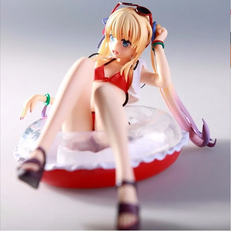 

10cm Anime How to raise her dull Figure Swimsuit Blooming Lily PVC Action Figure Collectible model toys kid gift