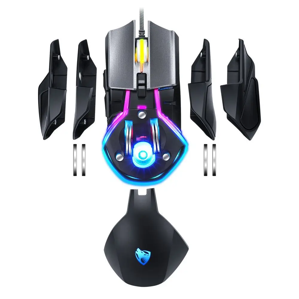 

Wired Gaming Mouse USB Computer Mouse Gaming RGB Mause Gamer Ergonomic Mouse 8 Button 6400DPI LED Silent Game Mice For PC Laptop