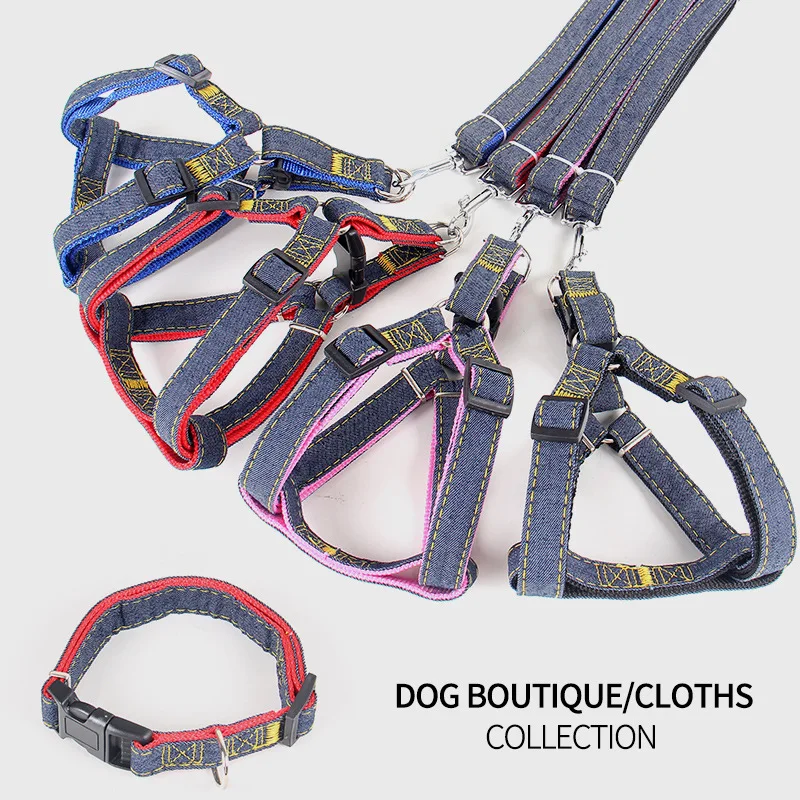 

Pet Leash Jean Harness Dog Leash Collar Dog Leash Dog Chain Pet Supplies