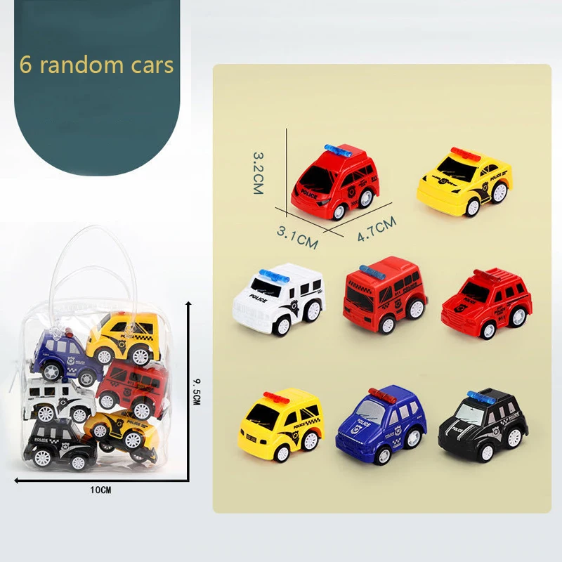 

6pcs Children Car Set Model Toy Pull Back Car Toys Mobile Vehicle Fire Truck Taxi Model Kid Mini Cars Boy Toys Gift Diecasts Toy