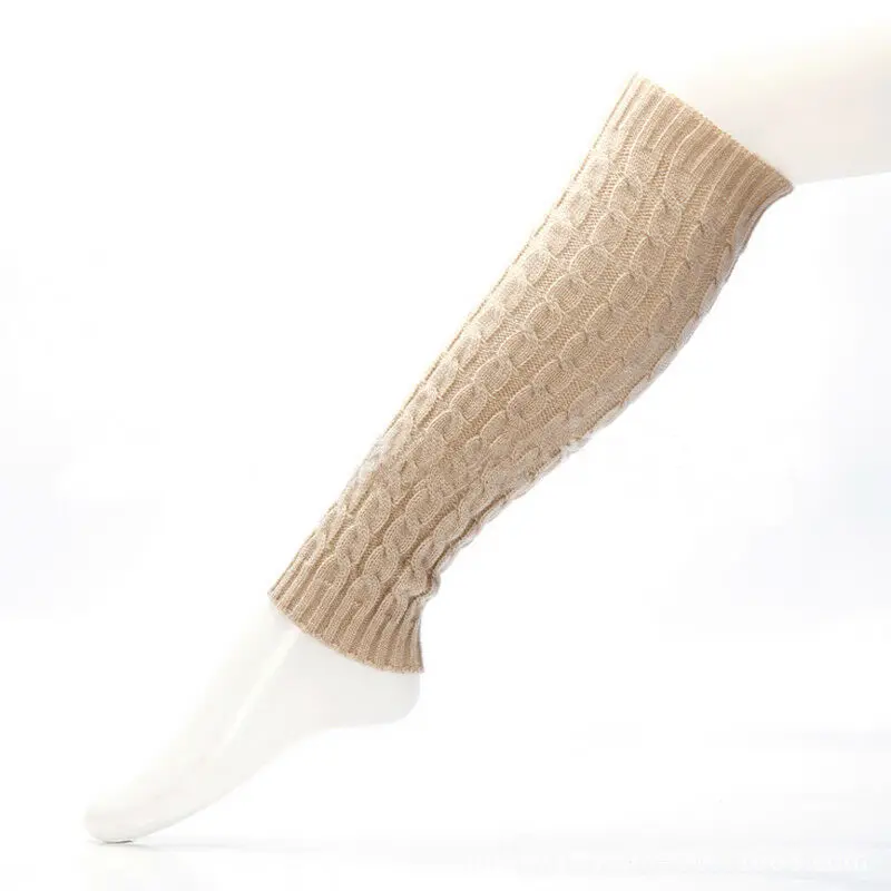 1 Pair Women Leg Warmer Knit Solid Crochet Boot Socks Femme Warm Knee High Cuffs Toppers Winter Warmers Calcetines Mujer | Женская