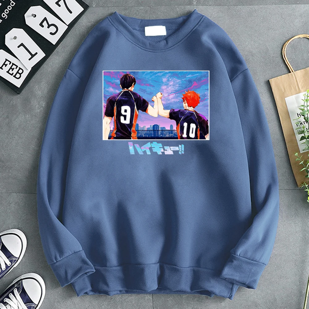 

Haikyuu Print Hoodies Man Woman Casual Loose Crewneck Hip Hop Streetwear Sweatshirt Autumn Fleece Vintage Harajuku Hoody Clothes