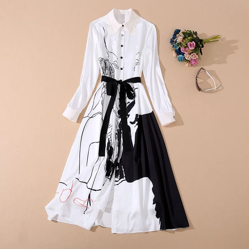 

Женское длинное платье-рубашка, лоскутное платье с отложным воротником и длинным рукавом, в стиле знаменитостей, весна-лето 2021