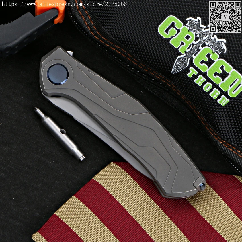 Складной нож Green Thorn Kami Flipper клинок K110 с титановой ручкой для ежедневного