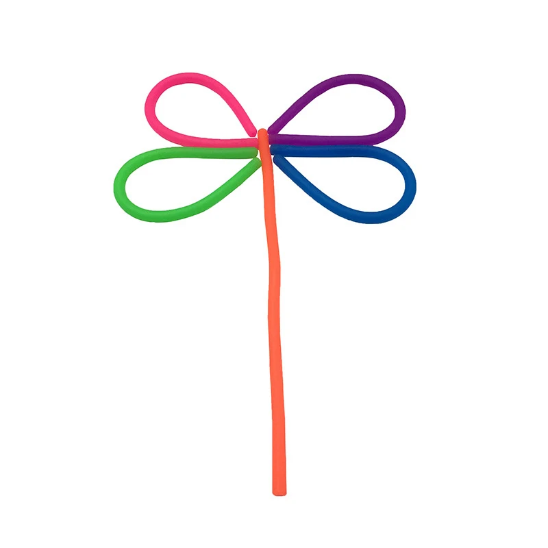 

6pcsTPR Soft Rubber Elastic Noodle Rope Venting Decompression Stretching Anti Stress Toys Random Color Fidget Toys Juguetes