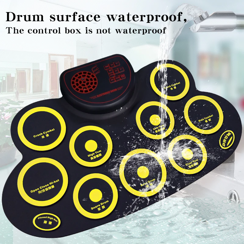 Силиконовые Электронные Ударные установки комплект Портативный Roll Up