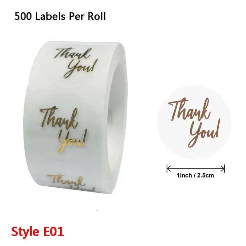 500pcs Thank You for Your Order Stickers Gold Foil Seal Labels Small Shop R7RC | Дом и сад