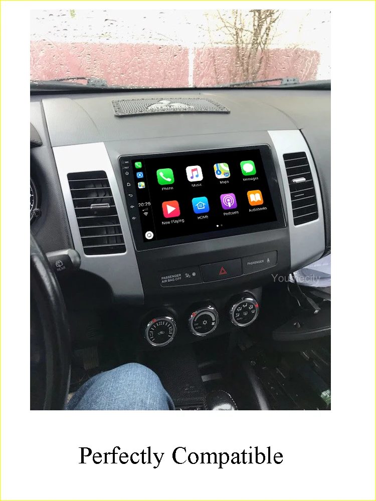 9 дюймов Android 9,0 Восьмиядерный 2 грамма 32 ГРОМ автомобильный dvd-плеер для Mitsubishi Outlander 2006-2013 радио gps Навигация BT wifi Навител