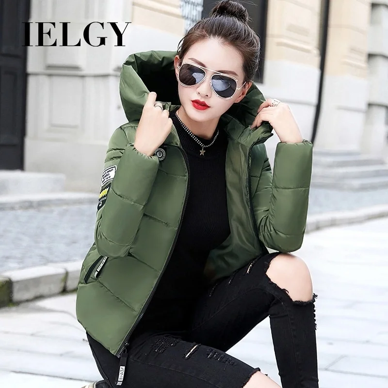 

Зимняя новая модная короткая женская хлопковая куртка большого размера с капюшоном