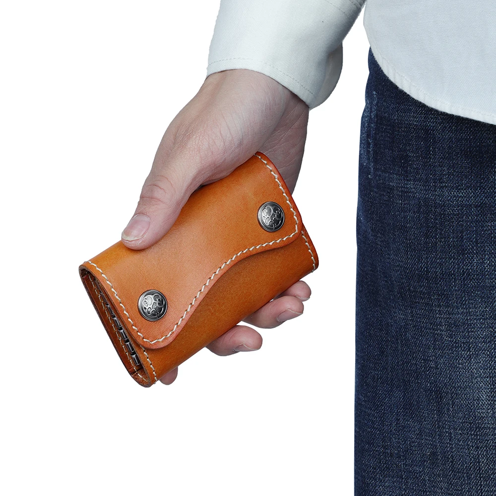 Кожаный чехол JOGUJOS с пряжкой для ключей сумка из натуральной кожи держатель