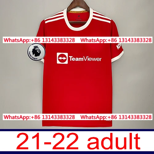 

Free shipping United Best quality adult Top 21-22 custom Manchester shirt +patch 2021 Top Thai Best sale 2021