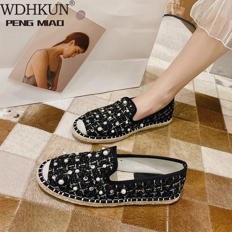 

2021 Loafers Women Shoe Spring Mesh Breathable Women Flats Handmade Sewing Loafers Slip on Lightweight Boat Shoes Ladies