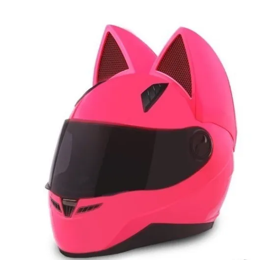 2018 мотоциклетный шлем кошачьи уши Индивидуальный полный для волос 4 цвета