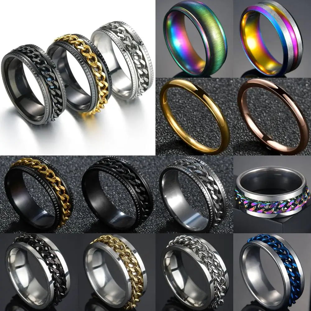 

MeMolissa 316l Stainless Steel Ring Titanium Steel Rings For Women and Men Fine Jewelry