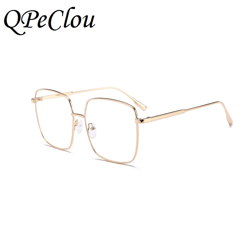 Новинка 2021 винтажные металлические Квадратные прозрачные очки женские модные