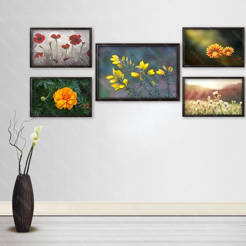 

Цветочная живопись, плакаты, Настенный декор, картина, современное домашнее украшение для комнаты, качественный холст на заказ 27x40 см, 30x45 см,...