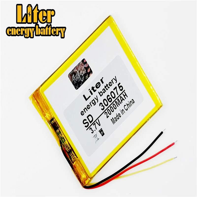 306075 3 7 V 2000mAh литий полимерный ионный аккумулятор для GPS планшетных ПК PocketBook 306075PL 4G