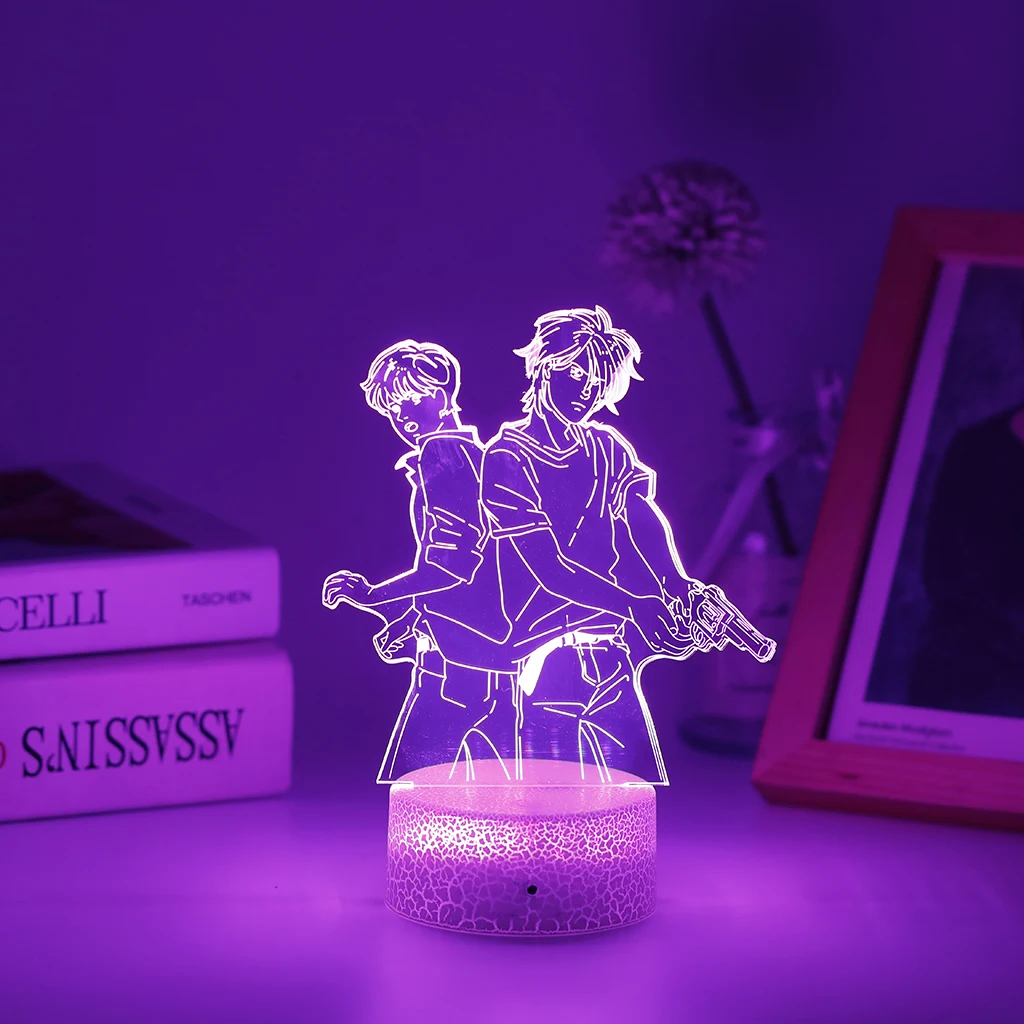 Светодиодная Ночная лампа в стиле аниме подсветка атака на Титанов для декора