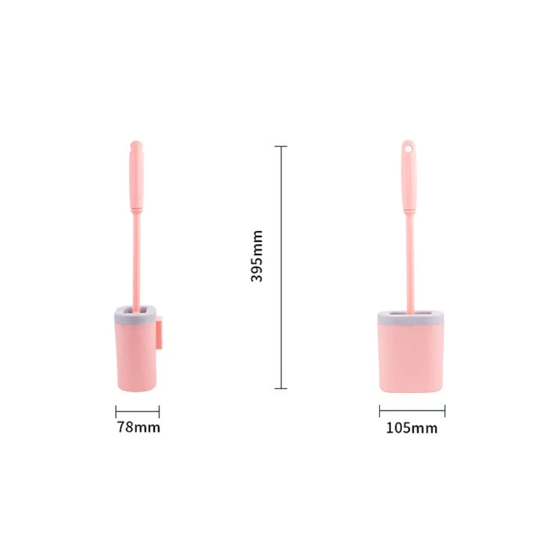 

Silicone Wc Toilet Brush Flat Head Flexible Soft Bristles Brush Holder Household Cleaning Tool Bathroom Accessories Set Durable