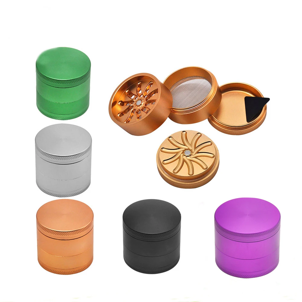 

Metal Weed Grinder New Turbine Teeth Spice Herb Tobacco Grass Grinder for Smoking High-end Herbal Crusher Smoking Accessories