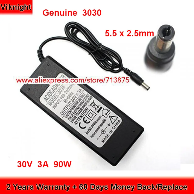 

Genuine 3030 AC Adapter 30V 3A 90W Charger for LED Light Strip Water Pump RO Water Purifier and Speaker Power Supply