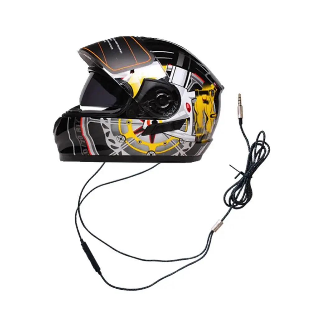 

50% Hot Sell Motorcycle Motorbike Helmet 3.5mm Wire Control Music Headphone Headset with Mic