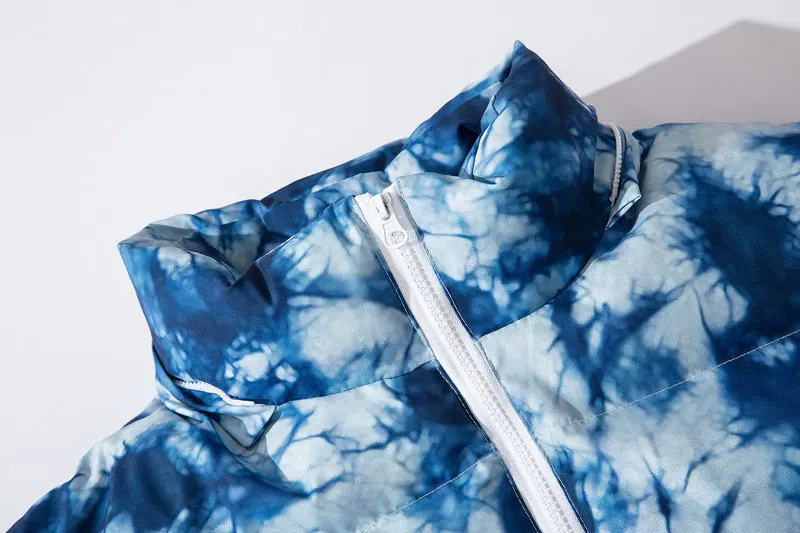 GONTHWID Tie Dye/толстая теплая парка со съемным капюшоном, куртки, хип-хоп хлопчатобумажные пуховики в повседневном стиле, парки, зимние пальто, уличная верхняя одежда