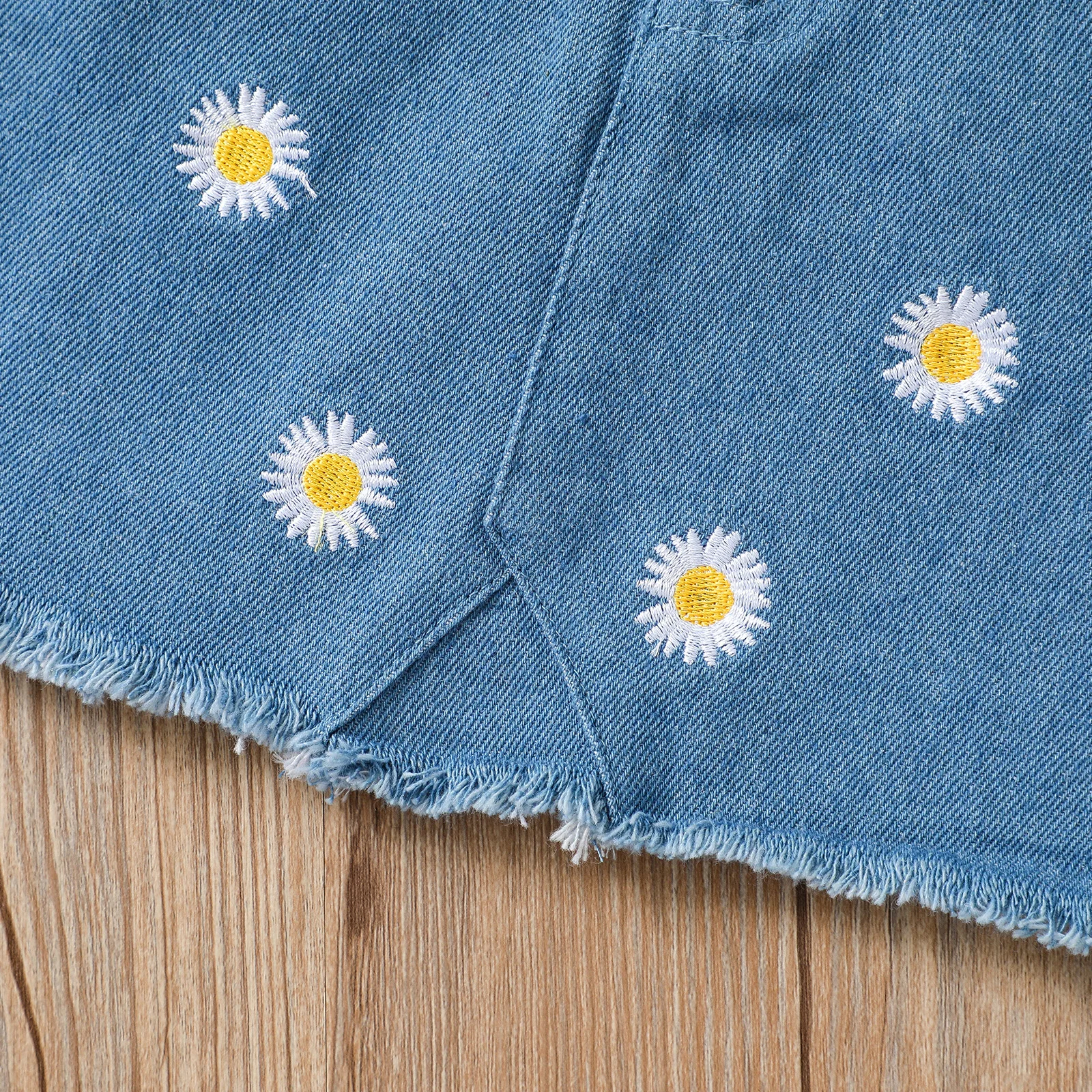 

1-5Y Kids Girls Clothes Set Solid Color Long Sleeve Shirt and Daisy Denim Mini Skirt 2Pcs Spring Autumn Outfits Children Clothes