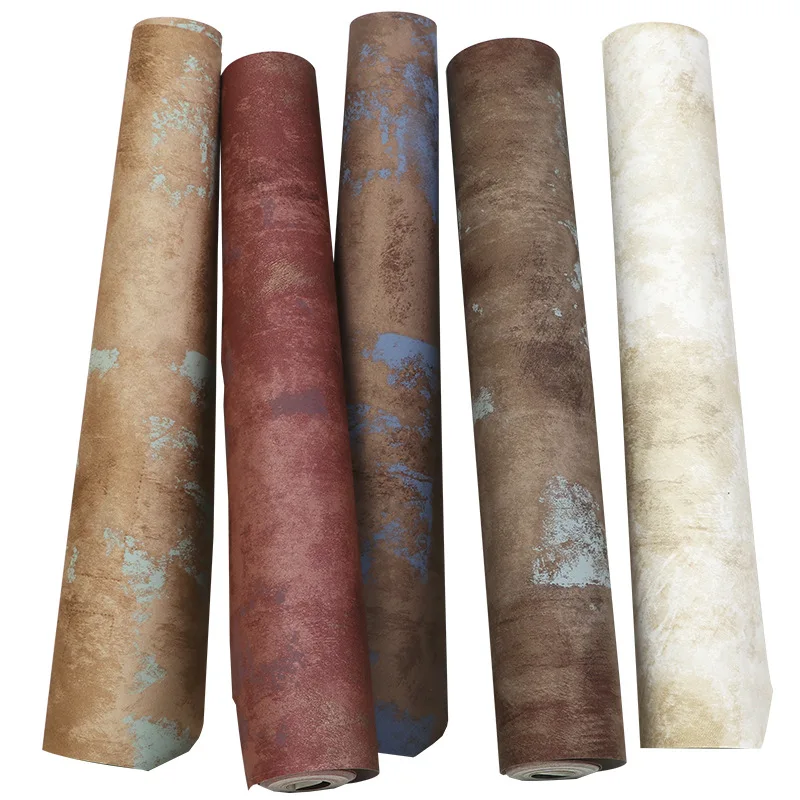 

Retro nostalgic industrial style wallpaper personalized metal iron gray wallpaper KTV bar hotel clothing store restaurant