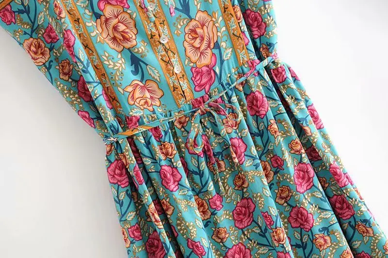 TEELYNN BOHO strapppy платья Gypsy без рукавов летние платья искусственный шелк Цветочный Принт Сарафан Макси платье на бретелях для женщин vestidos