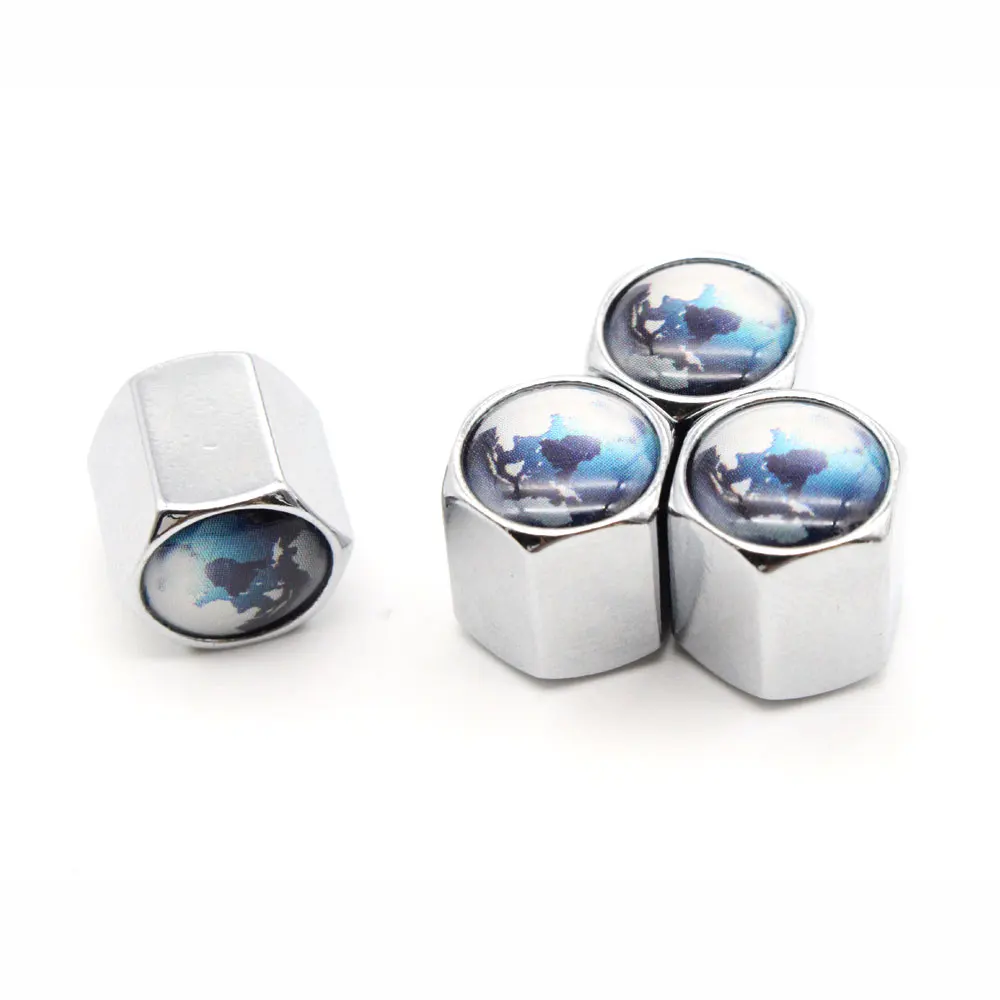4 Pcs/Set Zinc Alloy Earth Style Tire Valve Stem Cap Wheel Air Caps for Auto Cars | Автомобили и мотоциклы