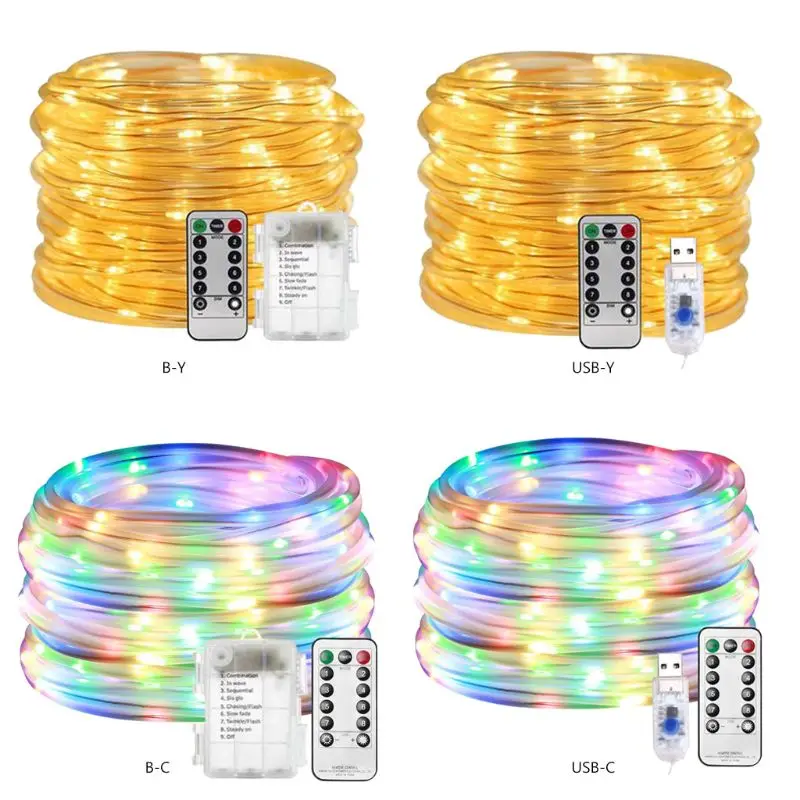 

Flexible LED Neon Light Strip Remote Control 8 Modes Multi Color Changing Dropshipping