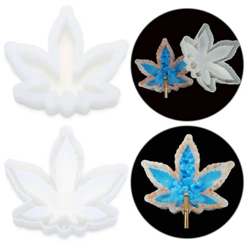 

DIY Crystal Silicone Mold Maple Leaf Ashtray Container Handmade Silicone Mold For Resin Home Decoration Craft Art Mold
