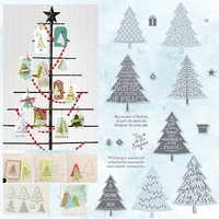 christmas tree metal cutting dies and clear stamps for diy dies scrapbook embossed paper card decoration album craft cut die