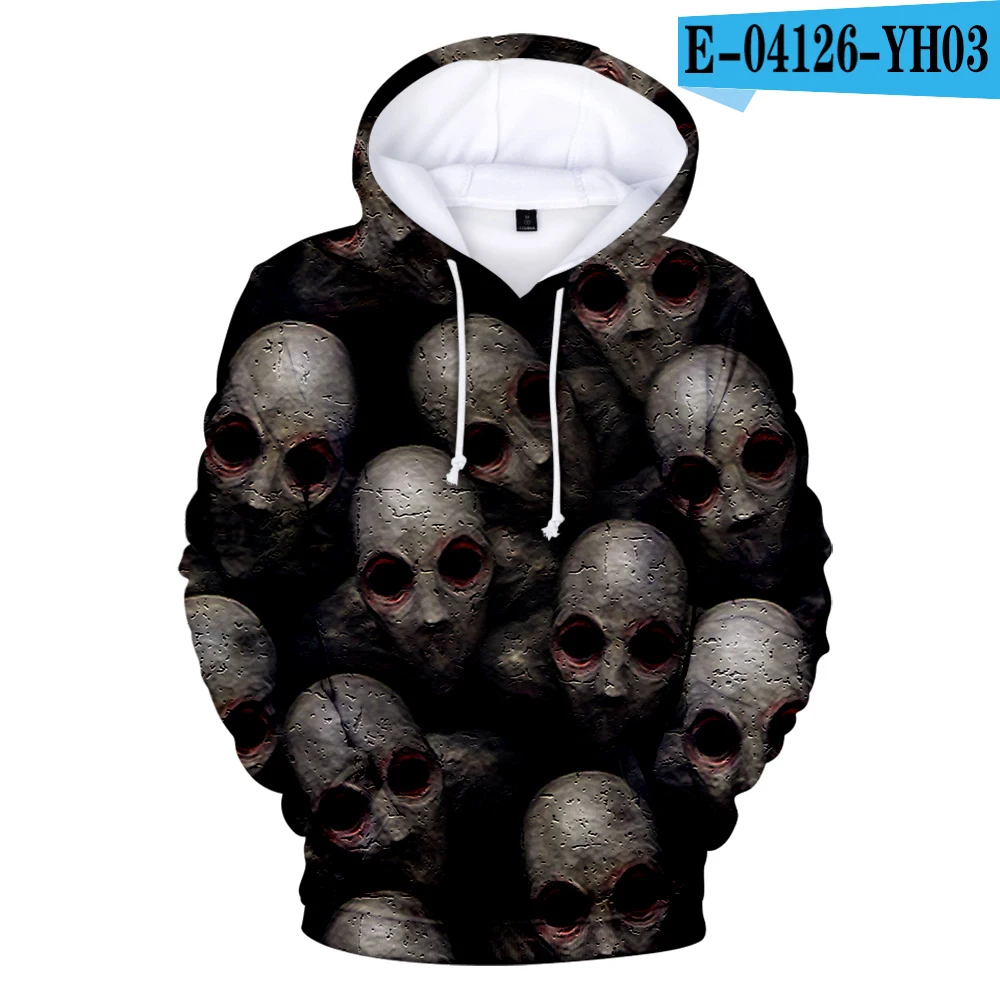

Exaggeration Skull Hoodie in Men's Hoodies Skull Sweatshirt Autumn Winter High Quality Terror New Style children Hoodie