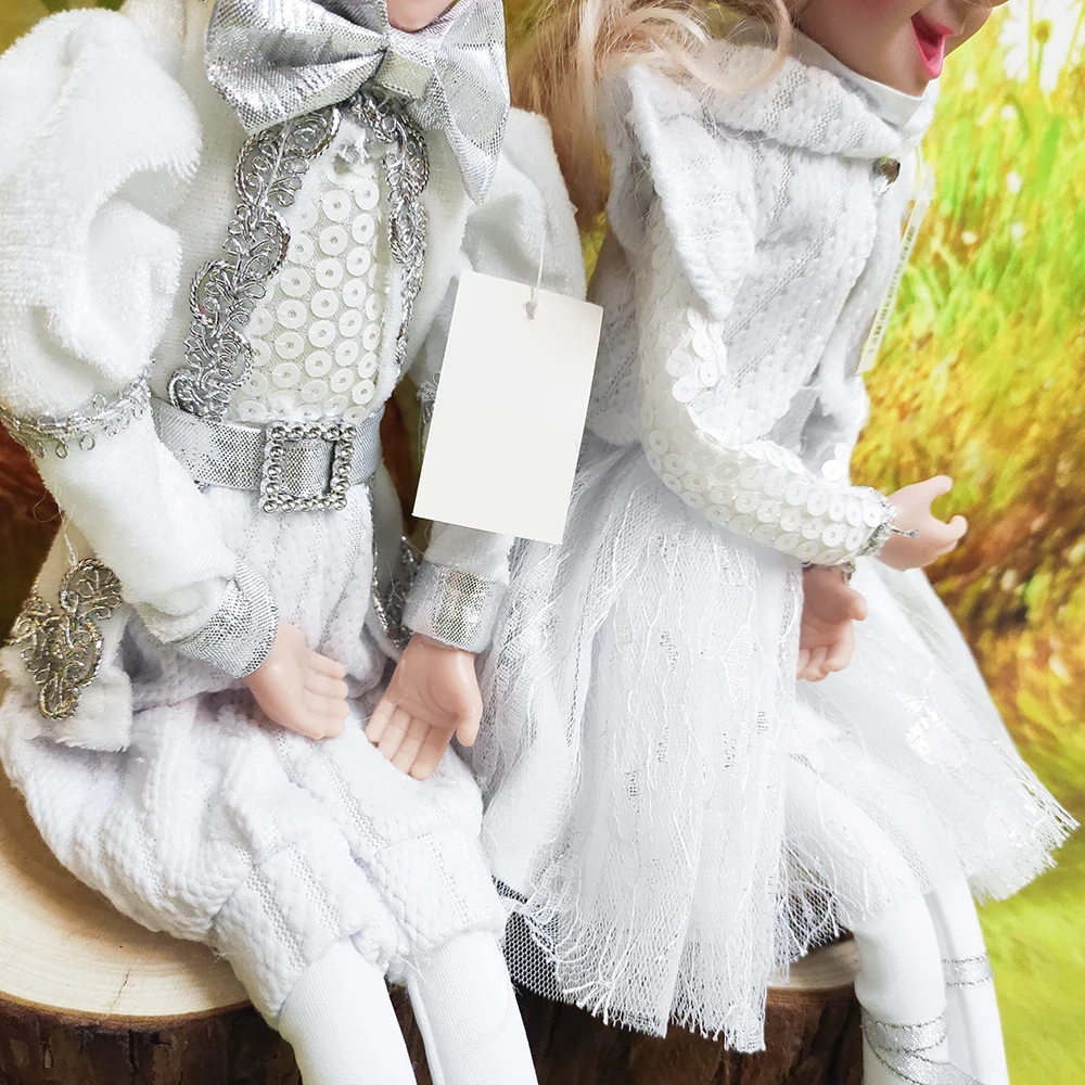 

Cute Elf Couple Plush Dolls Elves Toys Christmas Tree Pendant Drop Ornaments Hanging Decoration Navidad New Year Gifts for Kids