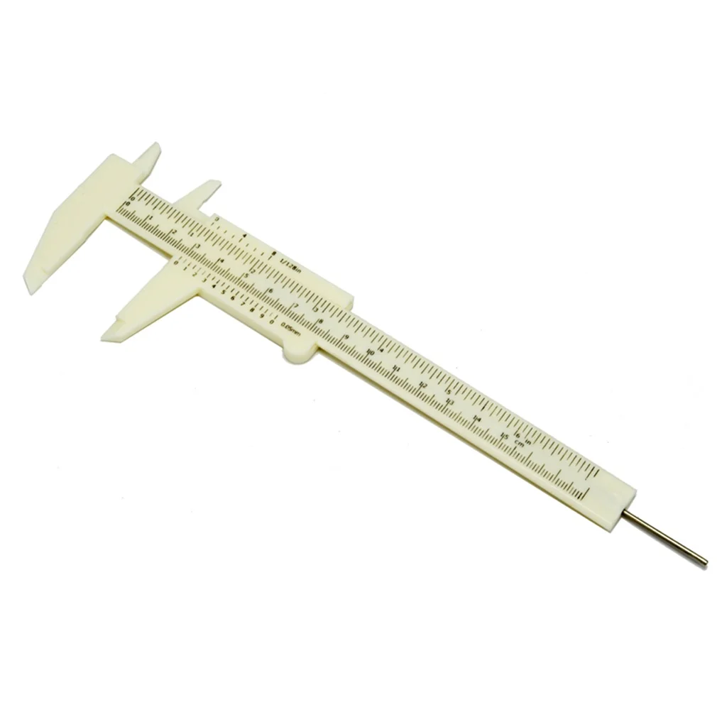 

0-150mm 0.5mm Plastic Vernier Caliper Double Scale Measuring Tools Student Mini Tool Ruler DIY Model Making Woodworking