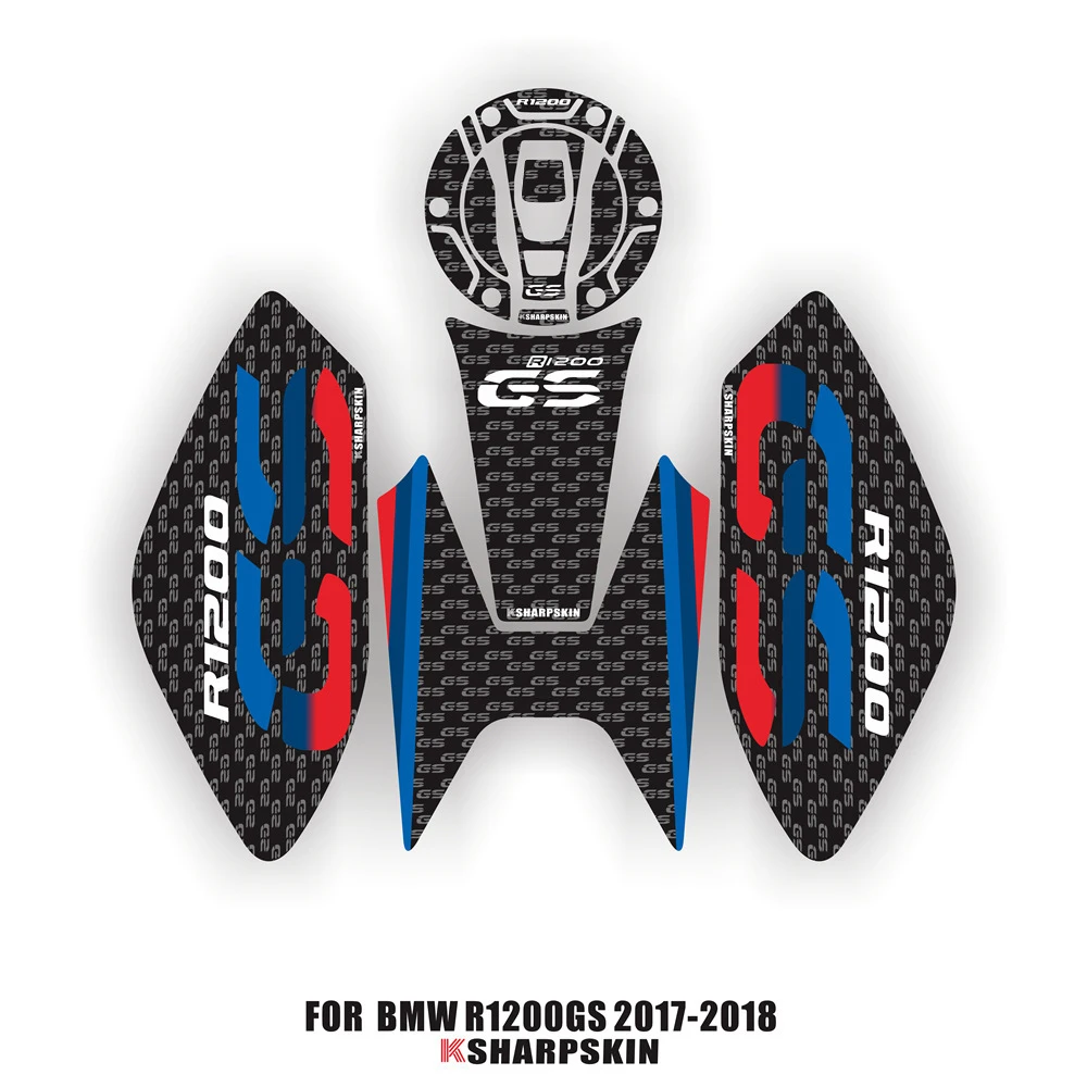 

3D Edge Gel Personality Racing Moto Adesivi Decal Emblem Protection Tank Pad Cas Cap Side Sticker For BMW R1200GS r1200 gs 17-18