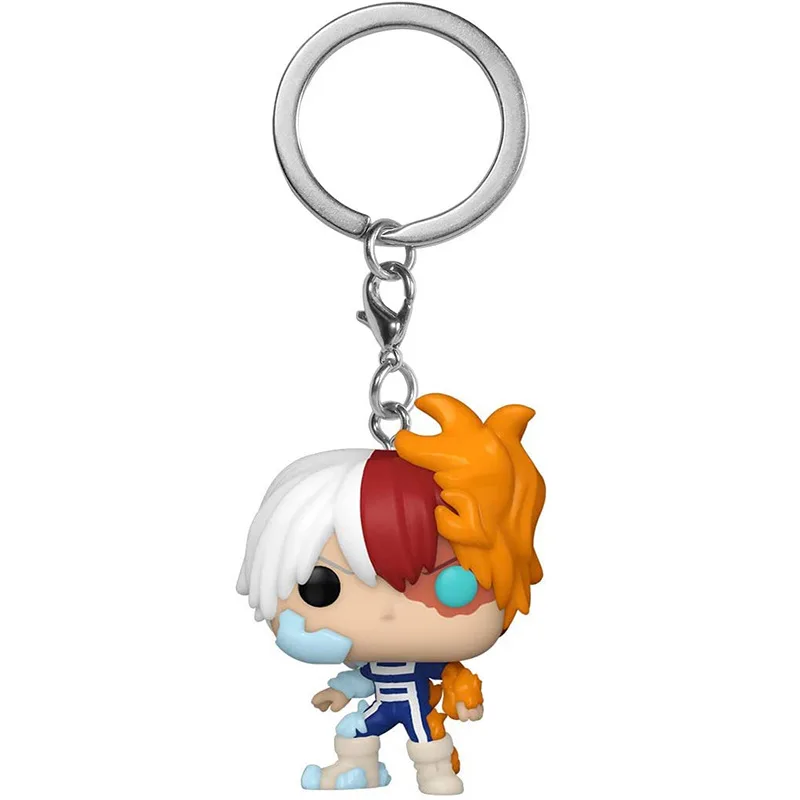 

My Hero Academia Deku Keychain Action Figure Shoto Todoroki Cosplay Collection Toys Key Rings Funko Model Gift for Children