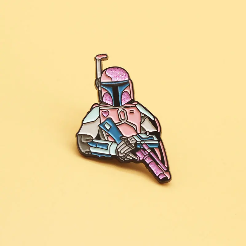 

Dear-you Mandalorian Brooch Alloy Enamel Metal Badge Book Decoration Pin Collar Pin Anime Accessories