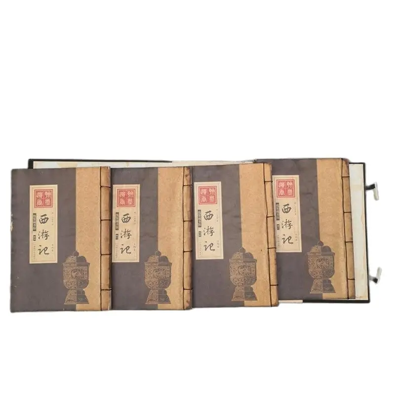 China Hand Drawn Album, Thread Bound Book Ancient Books Of Journey To The West Of Literary Classics A Set Of 4