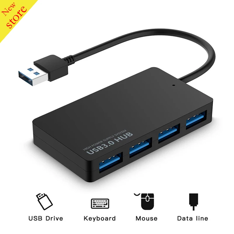 

HUB USB 3.0 Laptop PC High Speed External 4 Ports Adapter Splitter USB Expander Computer Accessories For MacBook PS3 Xbox Laptop