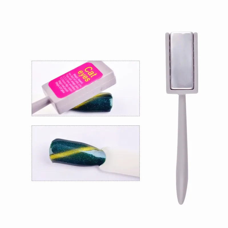 B Double Headed Nail Art Magnet Stick Cat Eyes Magnet for Nail Gel Polish 3d Line Strip Effect Strong Magnetic Pen Tools - Цвет: B