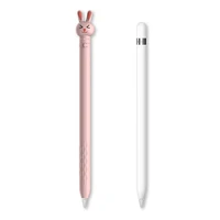 for apple pencil 1 case tablet touch stylus pen protective cover pouch portable pink bunny 3d cartoon model silicone case