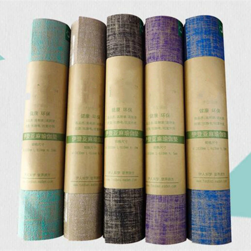 183*61*0 5 см Нескользящие натуральные льняные коврики для йоги йога гимнастический