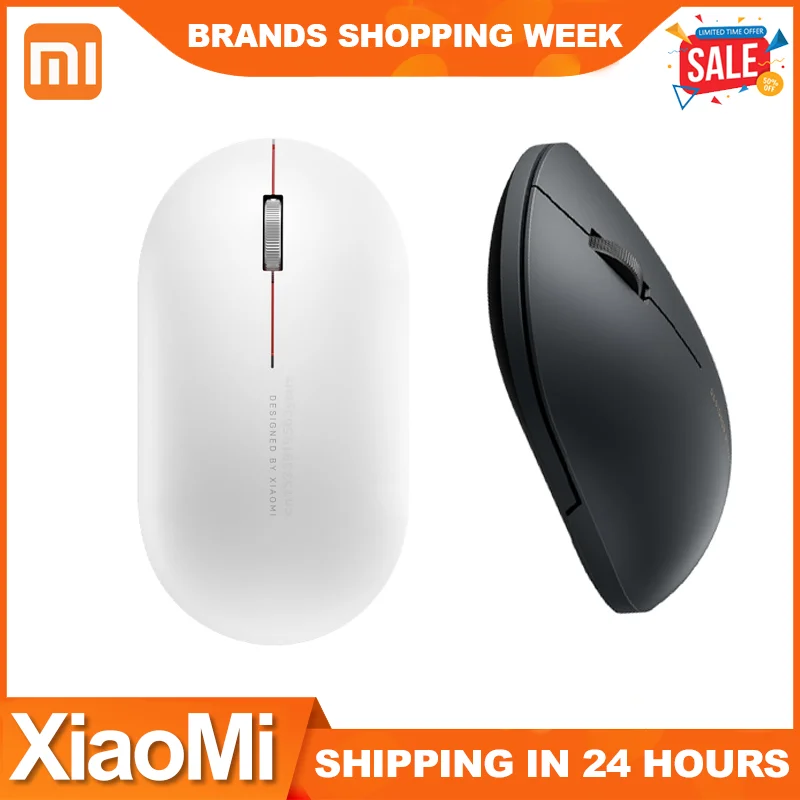 Оригинальная беспроводная мышь Xiaomi 2 Mini mute портативная игровая 1000 точек/дюйм 4 GHz PC